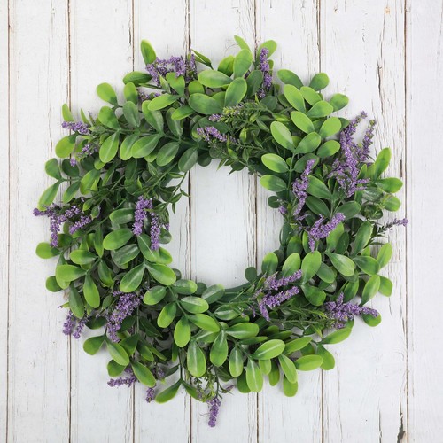 Artificial lavender wreath - lavender,