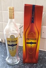 Collectible 7 Star, 1 L Metaxa Bottle (Empty) In Presentation Box