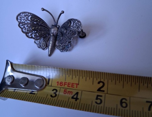Butterfly brooch silver - butterfly,