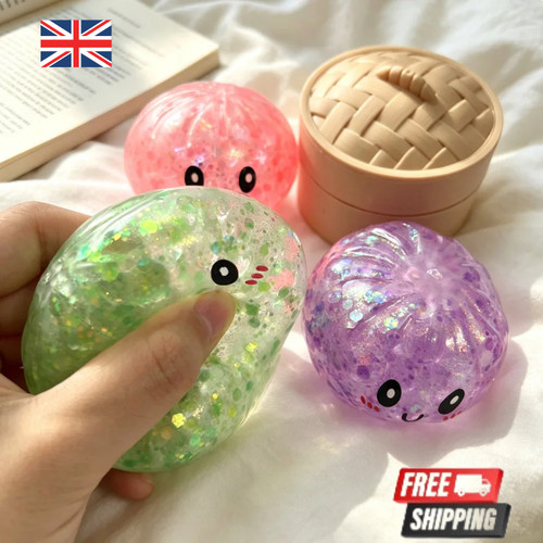 Glitter dumpling squishy - glitter,