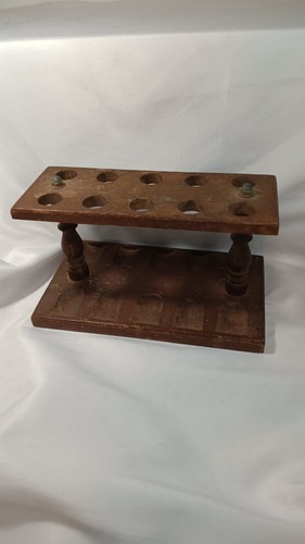 Wooden tobacco pipe display - wooden,
