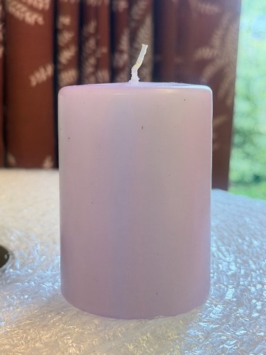 Lilac pillar candle - pillar, 10x7cm