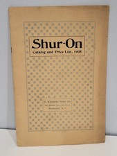 1905 Shur-On Eyeglasses Catalog Illustrated Shuron E. Kursten & Sons Optical