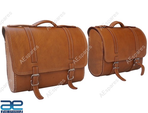 Leather saddle bags tan for - leather,