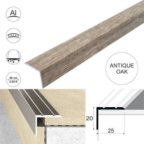 Wood effect aluminium stair - wood,