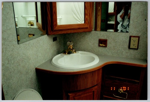Vtg color snapshot camper - color, rv