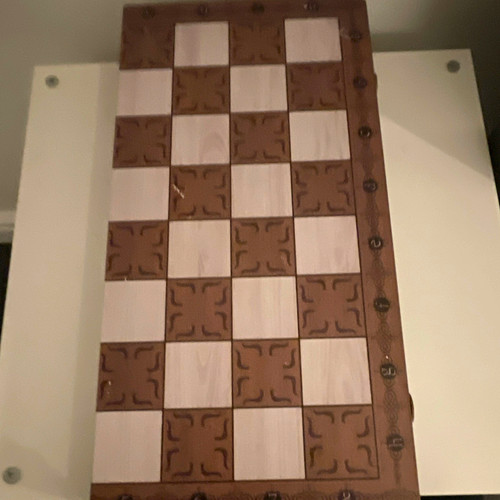 Folding wooden chess set - folding,