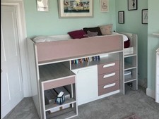 Cabin Bed with Desk Drawers