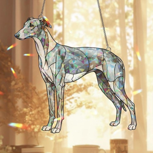 Greyhound acrylic suncatcher - greyhound,