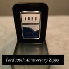 Zippo , Ford 100th Anniversary Zippo Lighter Mint Condition Never Fired.