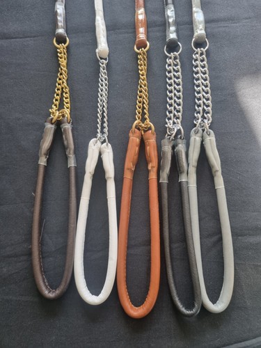 Leather dog showleads - dog, combi