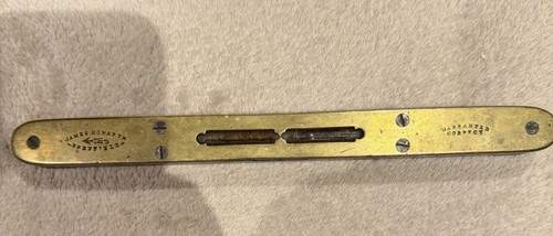 Antique brass spirit level - brass,