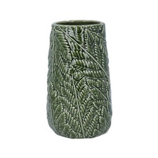 Tall Green Vase Fern Leaf