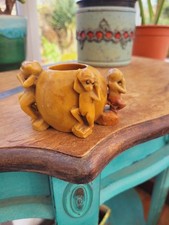 Vintage soapstone carved