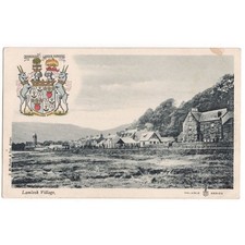 ARRAN Lamlash Village and Coat of Arms Postcard Unused