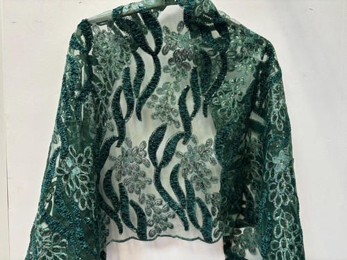 Green velvet and sequins - ,