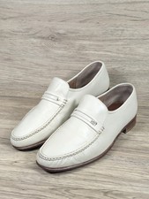 BARKER OF EARLS BARTON WHITE LEATHER MENS SHOES  10 G Super Rare 
