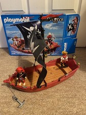Playmobil 5298 Pirates Skull & Bones Corsair Pirate Ship - Incomplete 