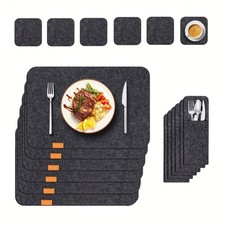 6pcs Set Felt Dining Mats -
