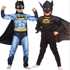 Party Superhero Outfit Kids Boys Batman Cosplay Fancy Dress Up Costume Carnivalb
