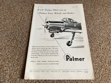 FABK28 ADVERT 11X8 R.A.F. TRAINEE PILOTS RELY ON PALMER TYRES. WHEELS & BRAKE