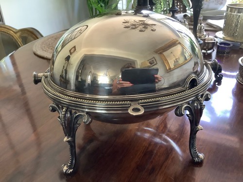 Antique silver plate warming - silver,