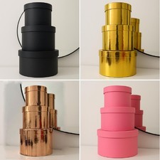 Set of 3 Hat Boxes In Black