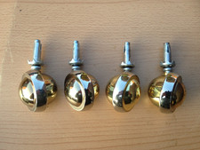 Kenrick Shepherd Castors ALL METAL x 4 Gold  Furniture Sofa Chair 50mm