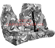 Peugeot Boxer (06 on) URBAN GREY Camo CAMOUFLAGE Waterproof VAN Seat COVERS 2+1