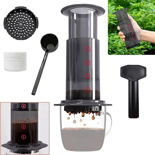 Portable clear coffee press - portable,