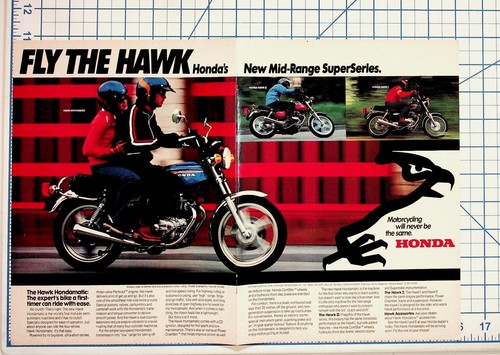 1977 honda hawk motorcycle - hawk,
