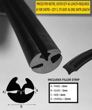Rubber Window Glazing Seal 5mm