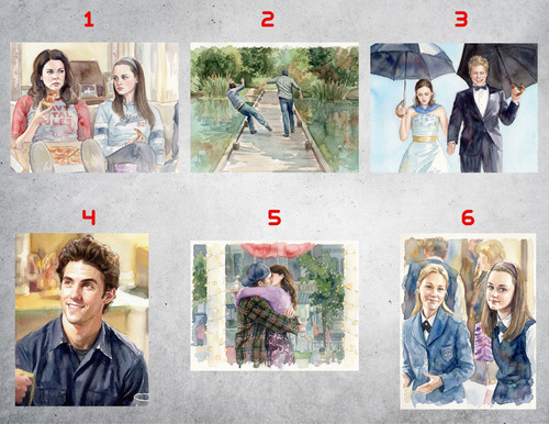 Gilmore girls watercolor - girls,