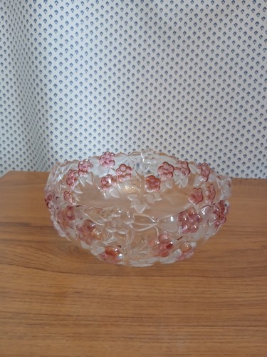 Vintage clear frosted pink - frosted,