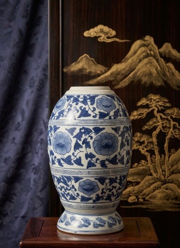 Large vintage chinese - chinese, blue