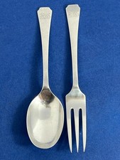 GOOD SOLID SILVER FORK AND