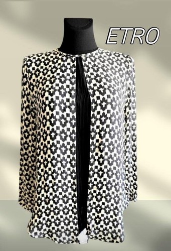 Women etro shirt black silk - etro, 38