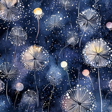 Midnight dandelions 100 - midnight, 100%