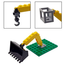 NEW LEGO® Truck Vehicle Crane Accessories Digger Bucket + Tow Hook + Lift Basket