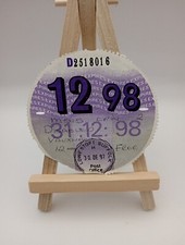 Vintage DISABLED VAUXHALL PLG 1998 Original Stamped Old Road Car Cars Tax Disc