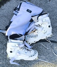 Usd Aeon 60 Team XIX White UK Size 10 Inline Skates Roller Blades Vans Backpack