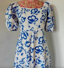 M&S linen floral Midi Dress UK
