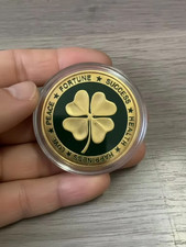 Lucky four leaf - clover, painted