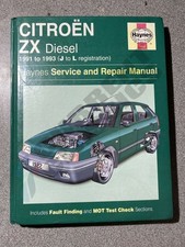 1922 CITROEN ZX DIESEL 1991-1993 HAYNES OWNERS WORKSHOP MANUAL 1922