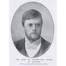 MAYOR OF LONGTON Duke of Sutherland - Antique Print 1895
