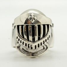 Sir Knight Skull Ring 925 sterling silver ring moveable visor armor