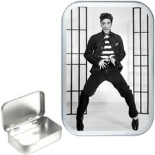 Silver Hinged Tobacco Tins 2oz Storage Tin, Wolf, Cow, Frog ,Craft Tin Bait Box