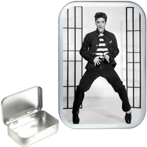 Silver hinged tobacco tins - hinged,