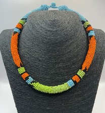 African Ethnic Jewellery Necklace Maasai Beaded Rope Necklace
