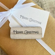 Merry Christmas Rubber Stamp for Christmas Crafts| Cards, Tags, and Scrapbooking